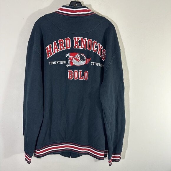 Vintage School of Hard Knocks Varsity Jacket Size XXL Bomber 90s Y2K Cotton Zip